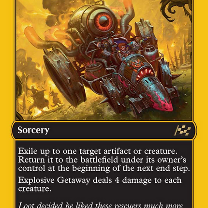 Explosive Getaway (First-Place Foil) [Aetherdrift]