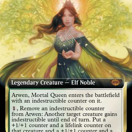 Arwen, Mortal Queen (Extended Art) (Surge Foil) [The Lord of the Rings: Tales of Middle-Earth]