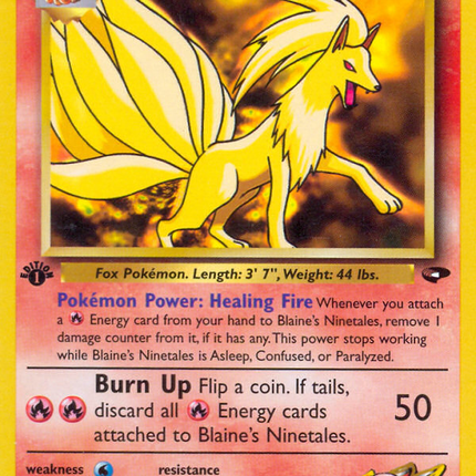 Blaine's Ninetales (21/132) [Gym Challenge 1st Edition]