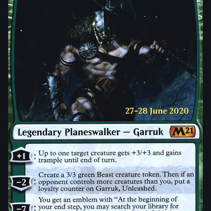 Garruk, Unleashed [Core Set 2021 Prerelease Promos]