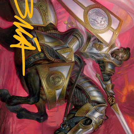 Sigiled Sentinel Art Card (Gold-Stamped Signature) [March of the Machine Art Series]