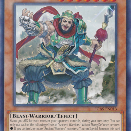 Ancient Warriors - Valiant Zhang De [IGAS-EN013] Rare