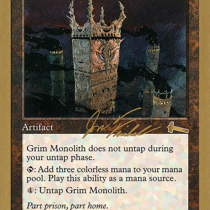 Grim Monolith (Jon Finkel) [World Championship Decks 2000]