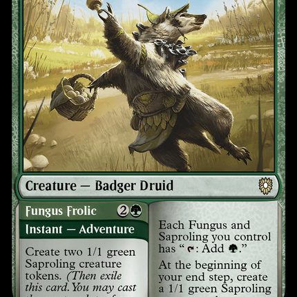 Brightcap Badger // Fungus Frolic [Bloomburrow Commander]