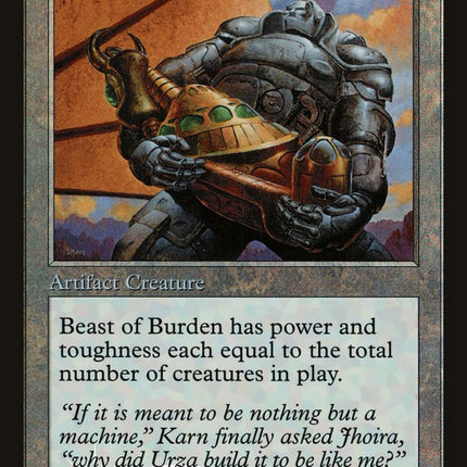 Beast of Burden (Misprinted) [Urza's Legacy Promos]
