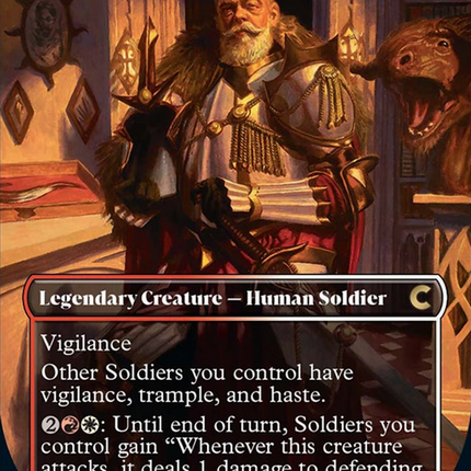 Commander Mustard (Borderless) [Ravnica: Clue Edition]