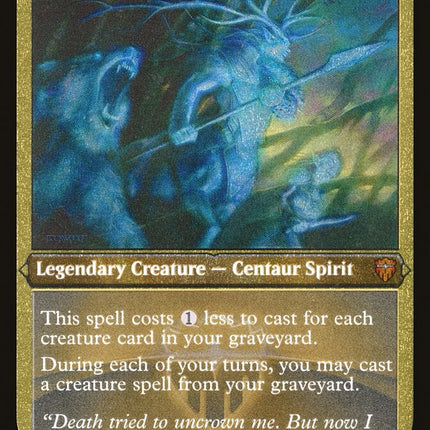 Karador, Ghost Chieftain (Etched) [Commander Legends]