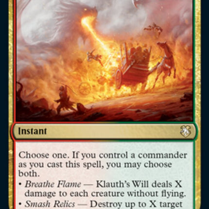 Klauth's Will [Dungeons & Dragons: Adventures in the Forgotten Realms Commander]