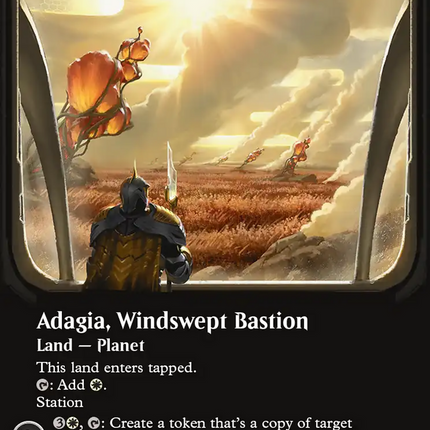 Adagia, Windswept Bastion (Borderless) (Galaxy Foil) [Edge of Eternities]
