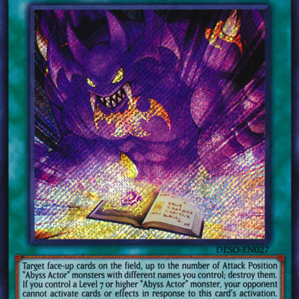 Abyss Script - Rise of the Abyss King [DESO-EN027] Secret Rare