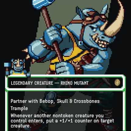 Rocksteady, Mutant Marauder (Borderless) (Surge Foil) [Teenage Mutant Ninja Turtles Commander]