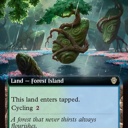 Rain-Slicked Copse (Extended Art) [Lorwyn Eclipsed Commander]