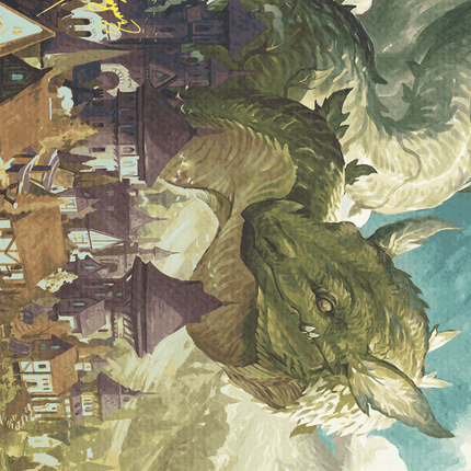 Beanstalk Wurm Art Card (Gold-Stamped Signature) [Wilds of Eldraine Art Series]