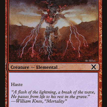 Lightning Elemental (Premium Foil) [Tenth Edition]
