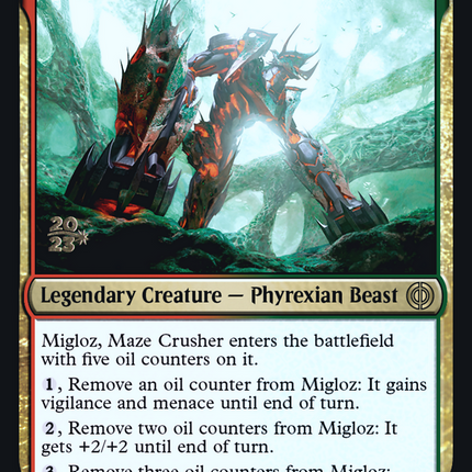 Migloz, Maze Crusher [Phyrexia: All Will Be One Prerelease Promos]