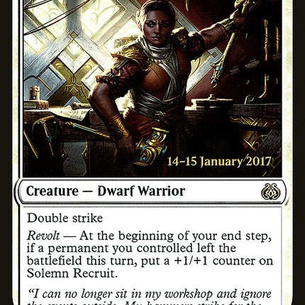 Solemn Recruit [Aether Revolt Prerelease Promos]