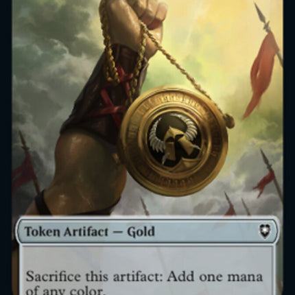 Gold // Dragon Double-Sided Token [Commander Legends: Battle for Baldur's Gate Tokens]