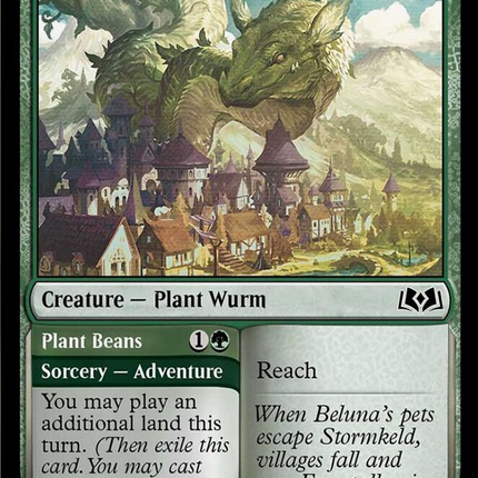 Beanstalk Wurm // Plant Beans [Wilds of Eldraine]