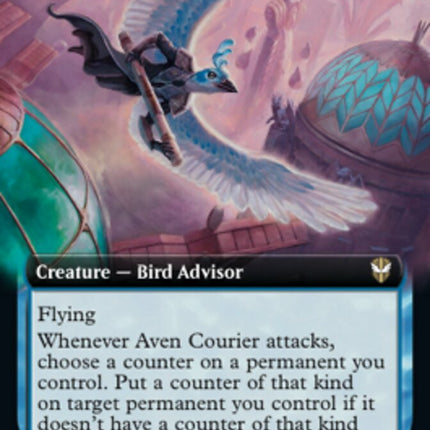 Aven Courier (Extended Art) [Streets of New Capenna Commander]