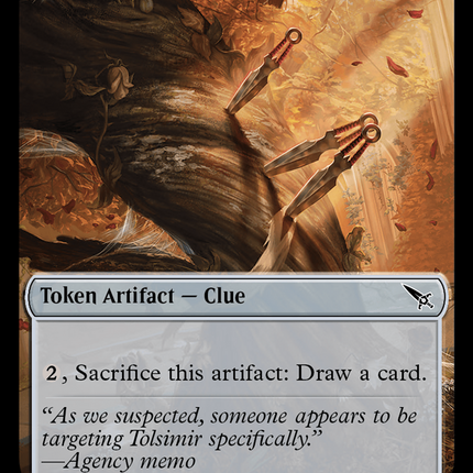 Clue (0016) // A 0043 Double-Sided Token [Murders at Karlov Manor Tokens]
