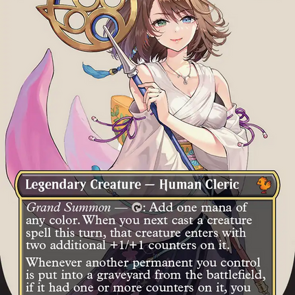 Yuna, Grand Summoner (Borderless) (Surge Foil) [FINAL FANTASY Commander]