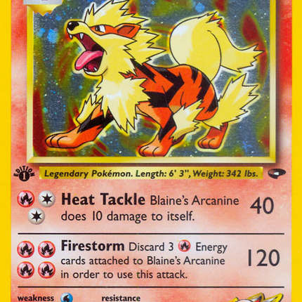 Blaine's Arcanine (1/132) [Gym Challenge 1st Edition]