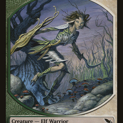 Elf Warrior Token (12/12) [Shadowmoor Tokens]