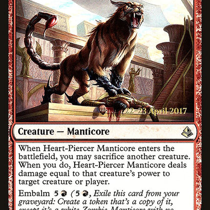 Heart-Piercer Manticore [Amonkhet Prerelease Promos]