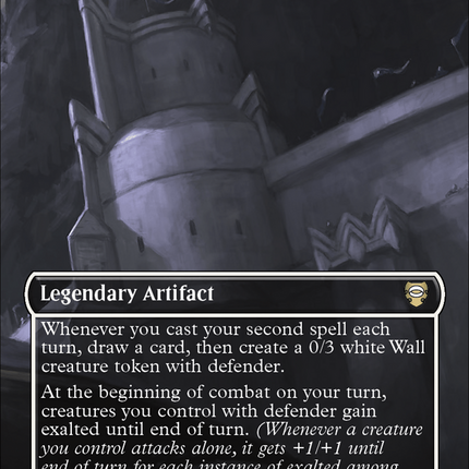 Rammas Echor, Ancient Shield (Borderless) (Surge Foil) [The Lord of the Rings: Tales of Middle-Earth Commander]