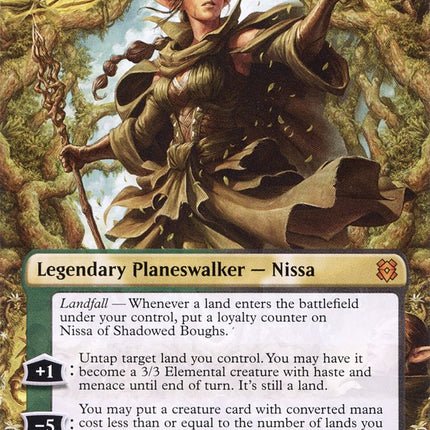 Nissa of Shadowed Boughs (Borderless) [Zendikar Rising]