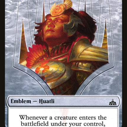 Huatli, Radiant Champion Emblem [Rivals of Ixalan Tokens]