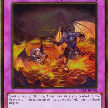 Fire Lake of the Burning Abyss [PGL3-EN098] Gold Rare