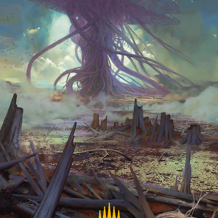 Swamp Art Card (Gold-Stamped Planeswalker Symbol) [Modern Horizons 3 Art Series]