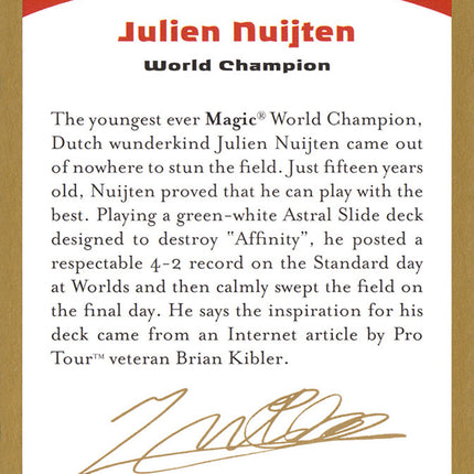 Julien Nuijten Bio [World Championship Decks 2004]