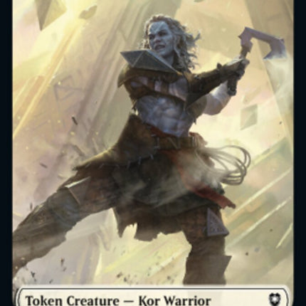 Kor Warrior // Treasure Double-Sided Token [Commander Legends: Battle for Baldur's Gate Tokens]