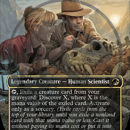 Ellie and Alan, Paleontologists (Emblem) (Borderless) [Jurassic World Collection Tokens]