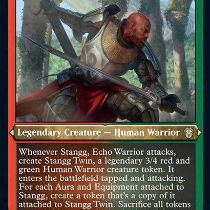 Stangg, Echo Warrior (Foil Etched) [Dominaria United Commander]