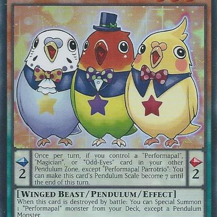 Performapal Parrotrio [YS16-EN005] Super Rare