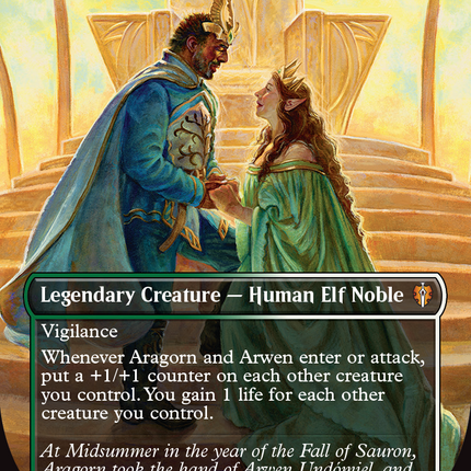 Aragorn and Arwen, Wed (Borderless) [The Hobbit]