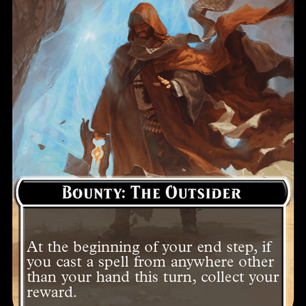 Bounty: The Outsider // Bounty Rules Double-Sided Token [Outlaws of Thunder Junction Commander Tokens]