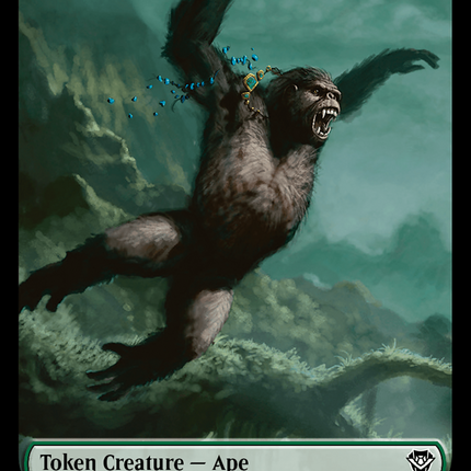 Ape // Shark Double-Sided Token [Outlaws of Thunder Junction Commander Tokens]