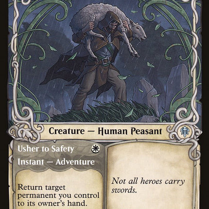 Shepherd of the Flock // Usher to Safety (Showcase) [Throne of Eldraine]