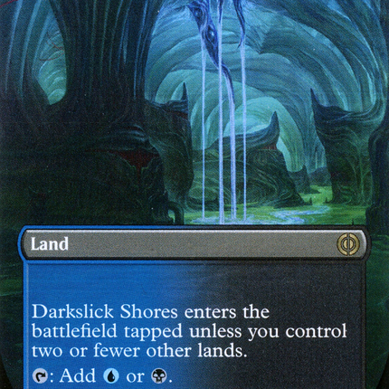 Darkslick Shores (Borderless Alternate Art) [Phyrexia: All Will Be One]