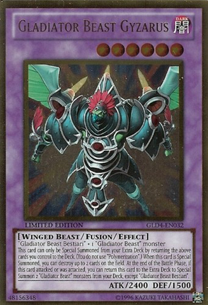 Gladiator Beast Gyzarus [GLD4-EN032] Gold Rare