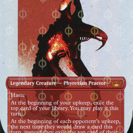 Urabrask, Heretic Praetor (Borderless Concept Praetors Step-and-Compleat Foil) [Phyrexia: All Will Be One]