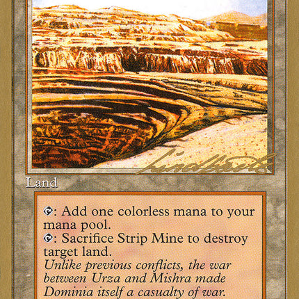 Strip Mine (Leon Lindback) [Pro Tour Collector Set]