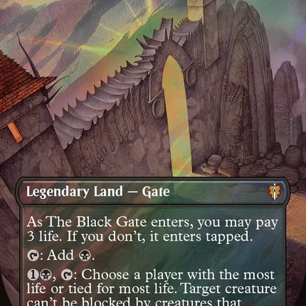The Black Gate (Borderless) (Surge Foil) [The Hobbit: Eternal-Legal]