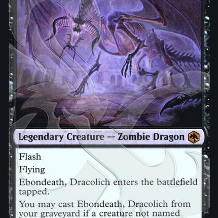 Ebondeath, Dracolich (Ampersand Promo) [Dungeons & Dragons: Adventures in the Forgotten Realms Promos]