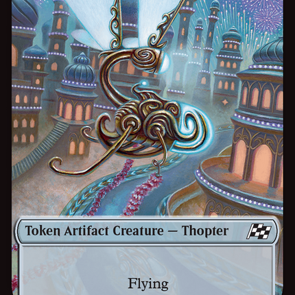 Golem (0015) // Thopter (0009) Double-Sided Token [Aetherdrift Commander Tokens]