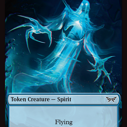 Spirit (0008) // Manifest Double-Sided Token [Duskmourn: House of Horror Tokens]